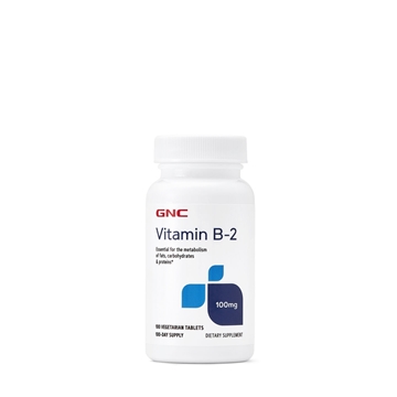 Снимка на GNC Vitamin B-2 mg 100 mg/ Витамин В2 100 мг - От съществено значение за метаболизма на мазнините, въглехидратите и протеините